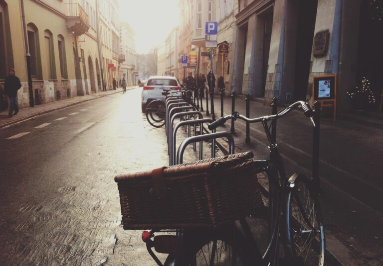 bike on the road to a massage